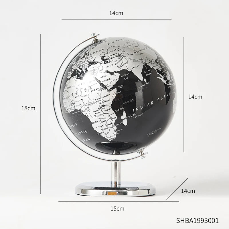 Retro World Globe – Modern Decorative Map