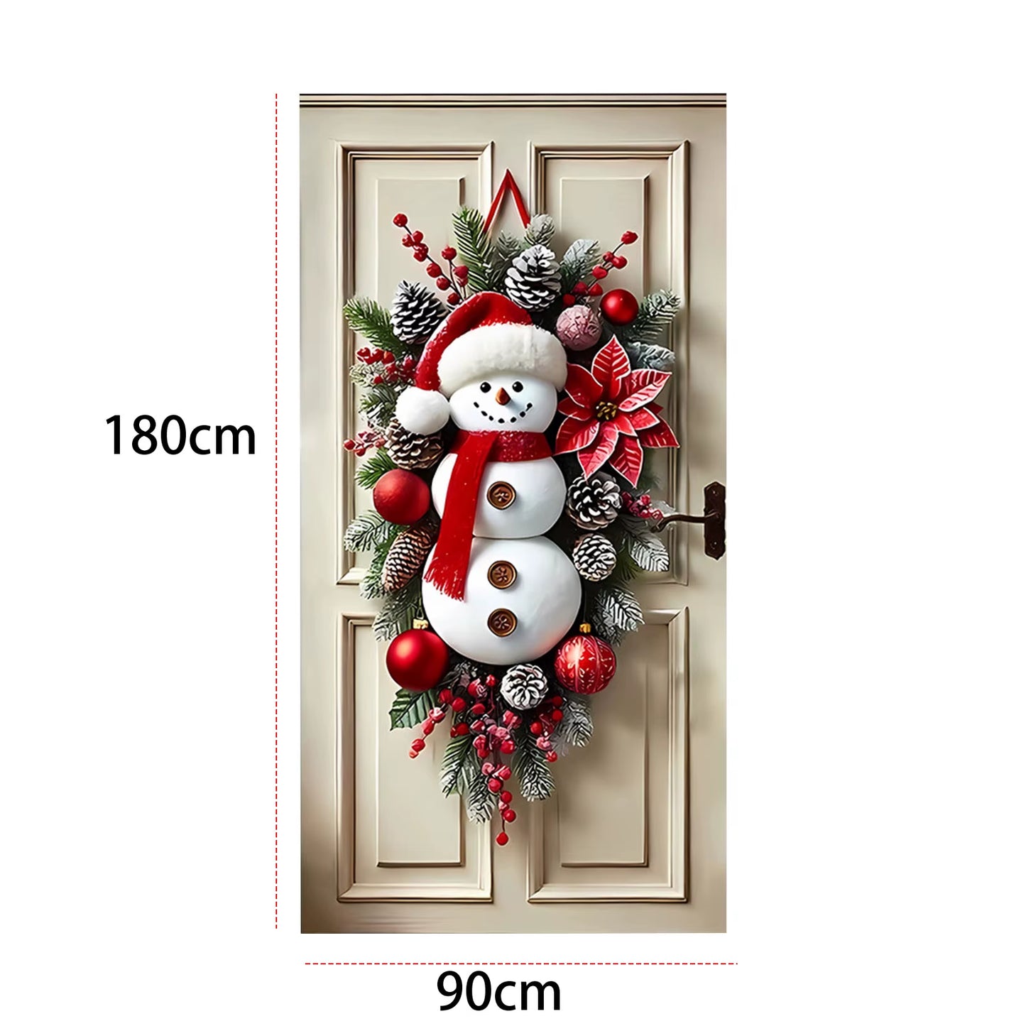 Snowman Door Hanging – Cozy Winter Welcome