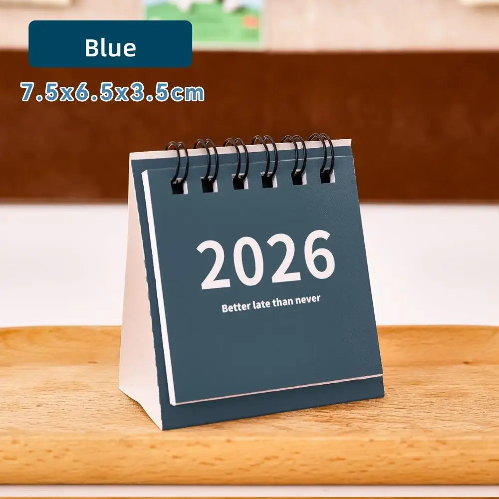 Minimalist Mini Desk Calendar 2026 – Portable 180° Flip Planner