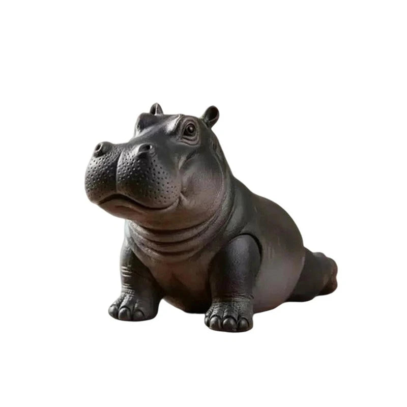 Yoga Hippo Statue – Handcrafted Resin Figurine