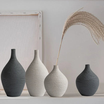 Minimalist Ceramic Narrow - Mouth Vase