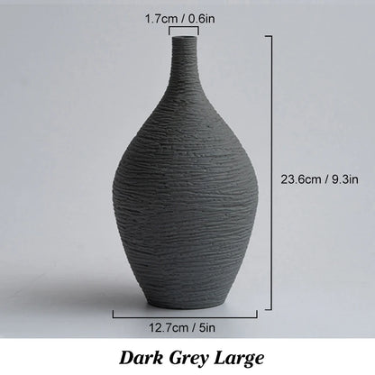 Minimalist Ceramic Narrow - Mouth Vase
