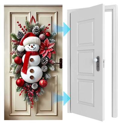 Snowman Door Hanging – Cozy Winter Welcome