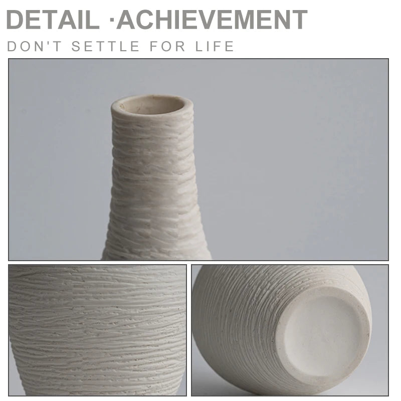 Minimalist Ceramic Narrow - Mouth Vase