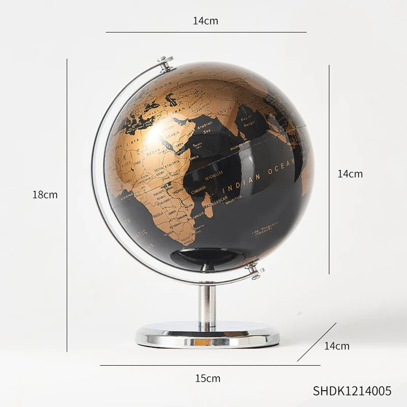 Retro World Globe – Modern Decorative Map