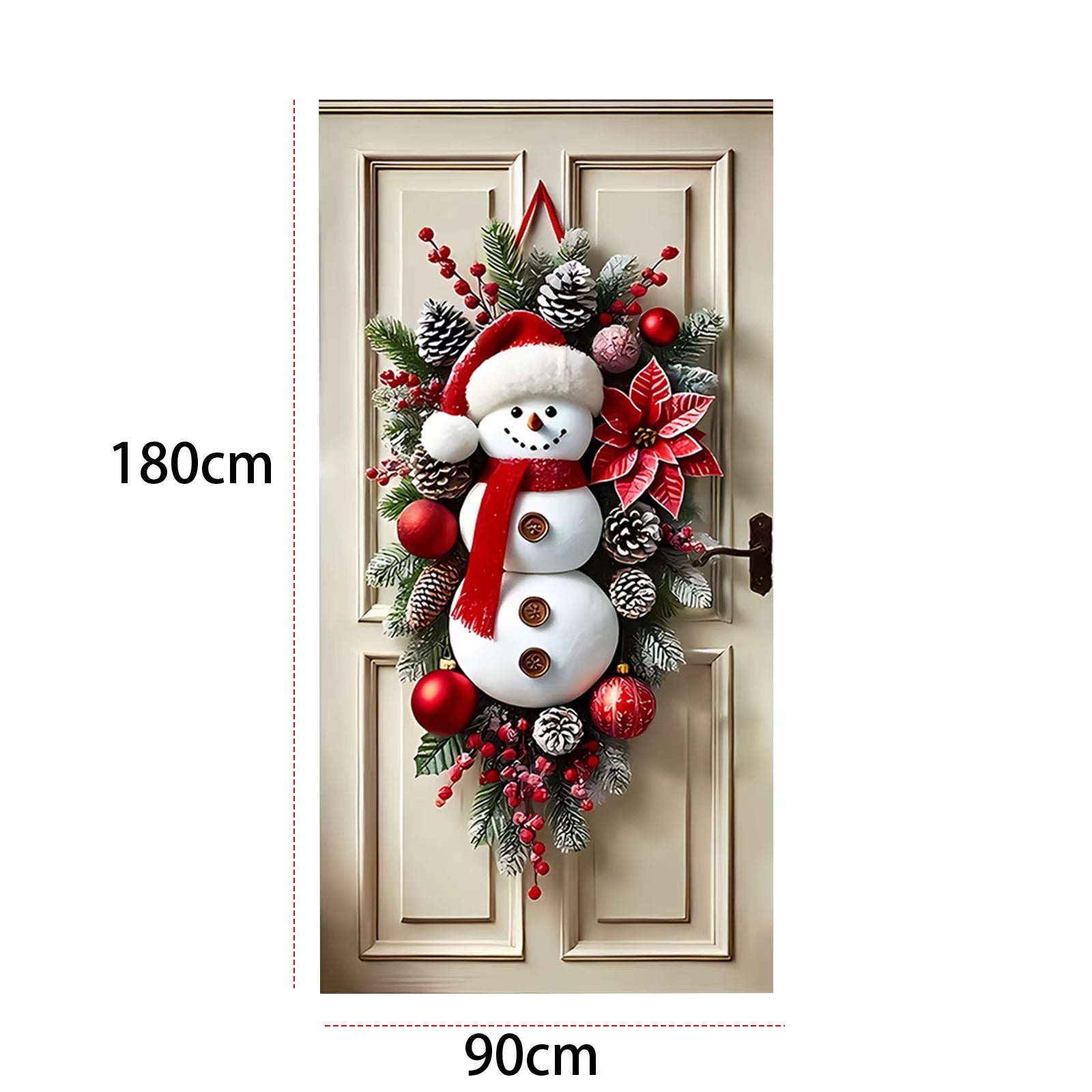 Snowman Door Hanging – Cozy Winter Welcome