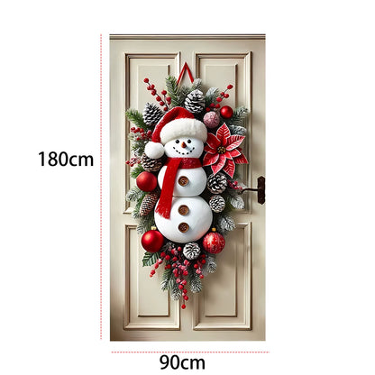 Snowman Door Hanging – Cozy Winter Welcome
