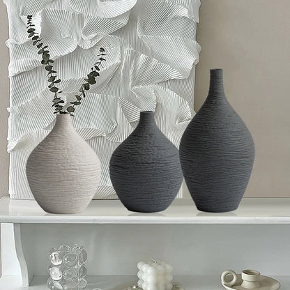 Minimalist Ceramic Narrow - Mouth Vase