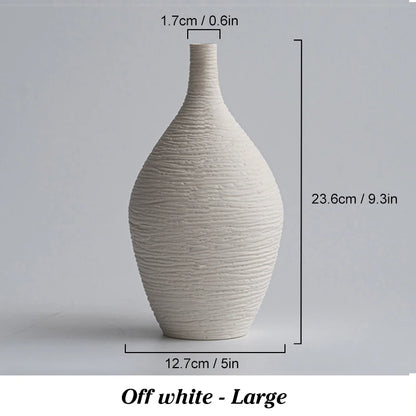 Minimalist Ceramic Narrow - Mouth Vase