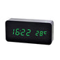 Wooden Digital Alarm Clock, LED Alarm Clock with Temperature Desk Clocks for Office,Bedside Clock