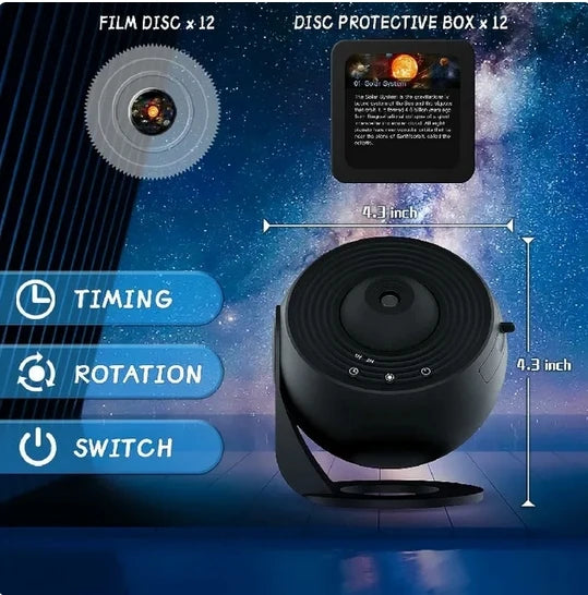 Galaxy Star Projector Night Light – 360° Rotating Sky Lamp