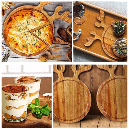 Christmas Tree Serving Tray – Wooden Elk & Tree Snack Plate