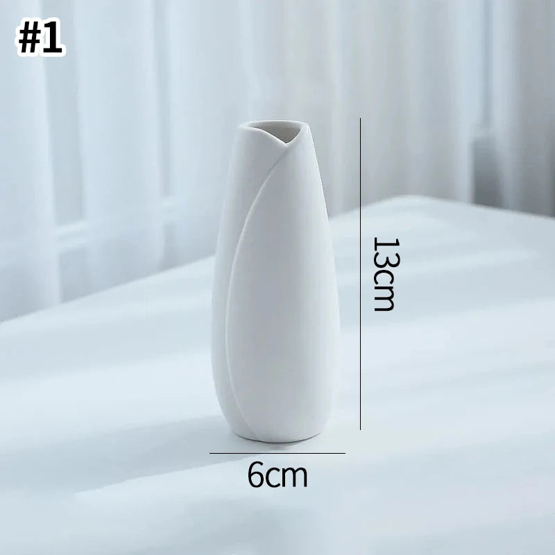 White Ceramic Decorative Vase