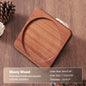 Solid Walnut Wood Coaster – Minimalist Heat-Resistant Drink Mat