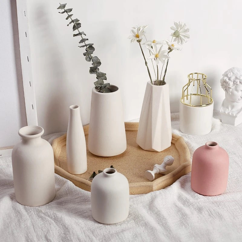 White Ceramic Decorative Vase