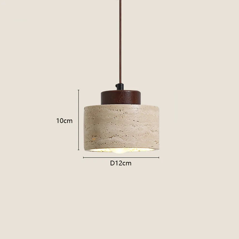 KumoGlow™ Stone Pendant Lamp – Minimal Japanese Bedroom Light