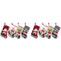 Christmas Stockings Set – 12/4PCS Large Gift Bags with Santa, Snowman, Bear & Elk Designs