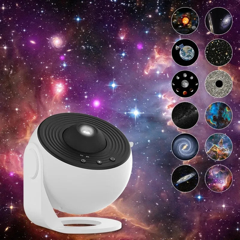 Galaxy Star Projector Night Light – 360° Rotating Sky Lamp