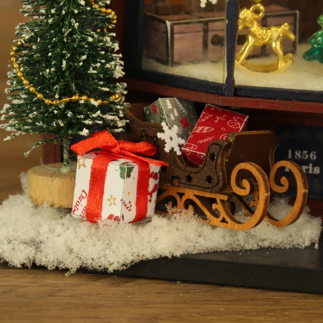 DIY Christmas Wonderland Miniature Book Nook – Handcrafted 3D 