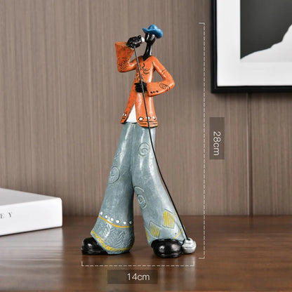 Modern Musician Sculpture – Decorative Band Figurine for Home & Office