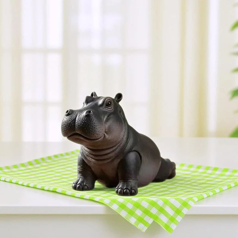 Yoga Hippo Statue – Handcrafted Resin Figurine