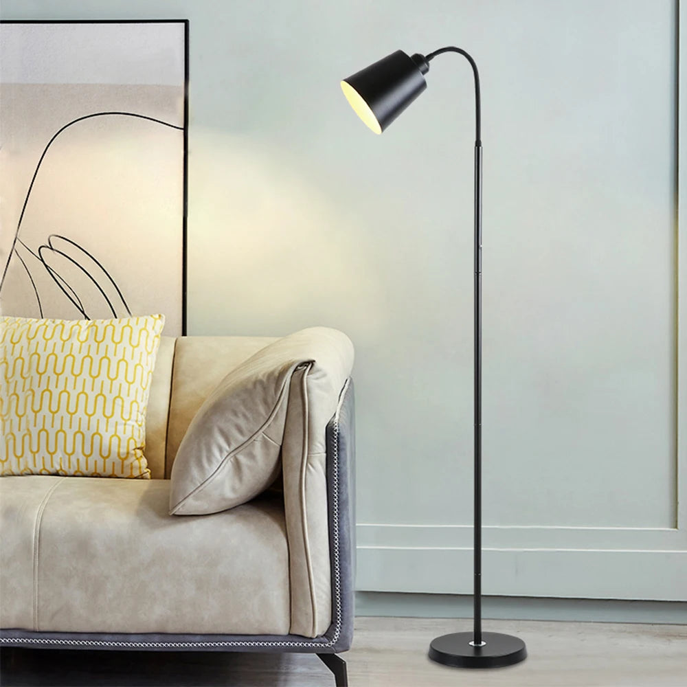 Modern LED Floor Lamp – Adjustable Gooseneck Standing Light