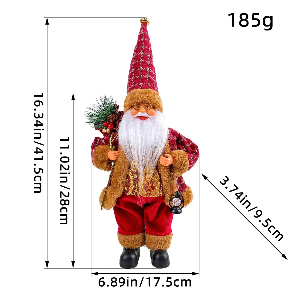 Santa Claus Plush Doll - Christmas Decor (30cm)