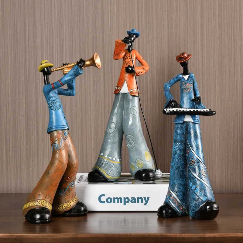 Modern Musician Sculpture – Decorative Band Figurine for Home & Office