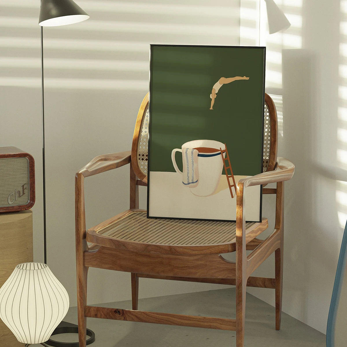 Abstract Coffee Canvas Print – Minimal Wall Art for Modern Living Spaces