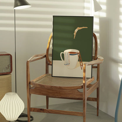 Abstract Coffee Canvas Print – Minimal Wall Art for Modern Living Spaces