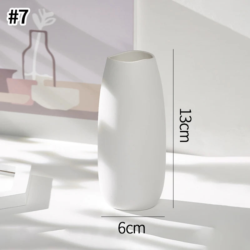 White Ceramic Decorative Vase