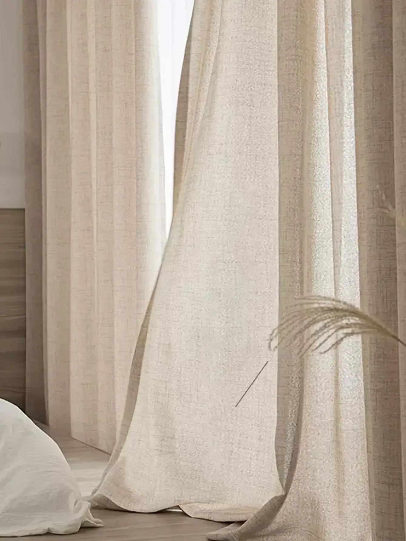 Japanese Cotton-Linen Curtains – Semi-Blackout Drapes