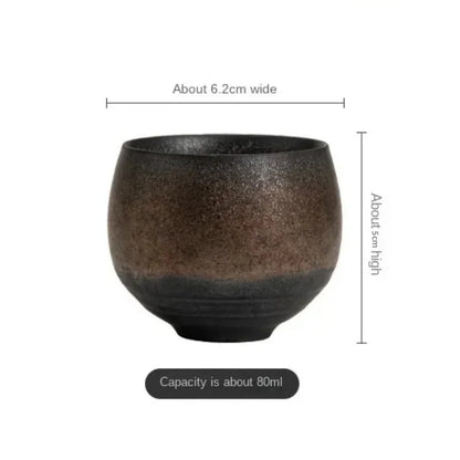 Japanese Handmade Stoneware Teacup – Minimalist Single Cup for Peaceful Tea Moments