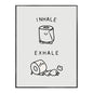 Funny Bathroom Wall Art – “Bad Smell” Black & White Canvas Poster