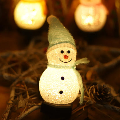Solar Snowman Lights – Outdoor Christmas Pathway Stakes for Lawn, Patio & Garden Decor