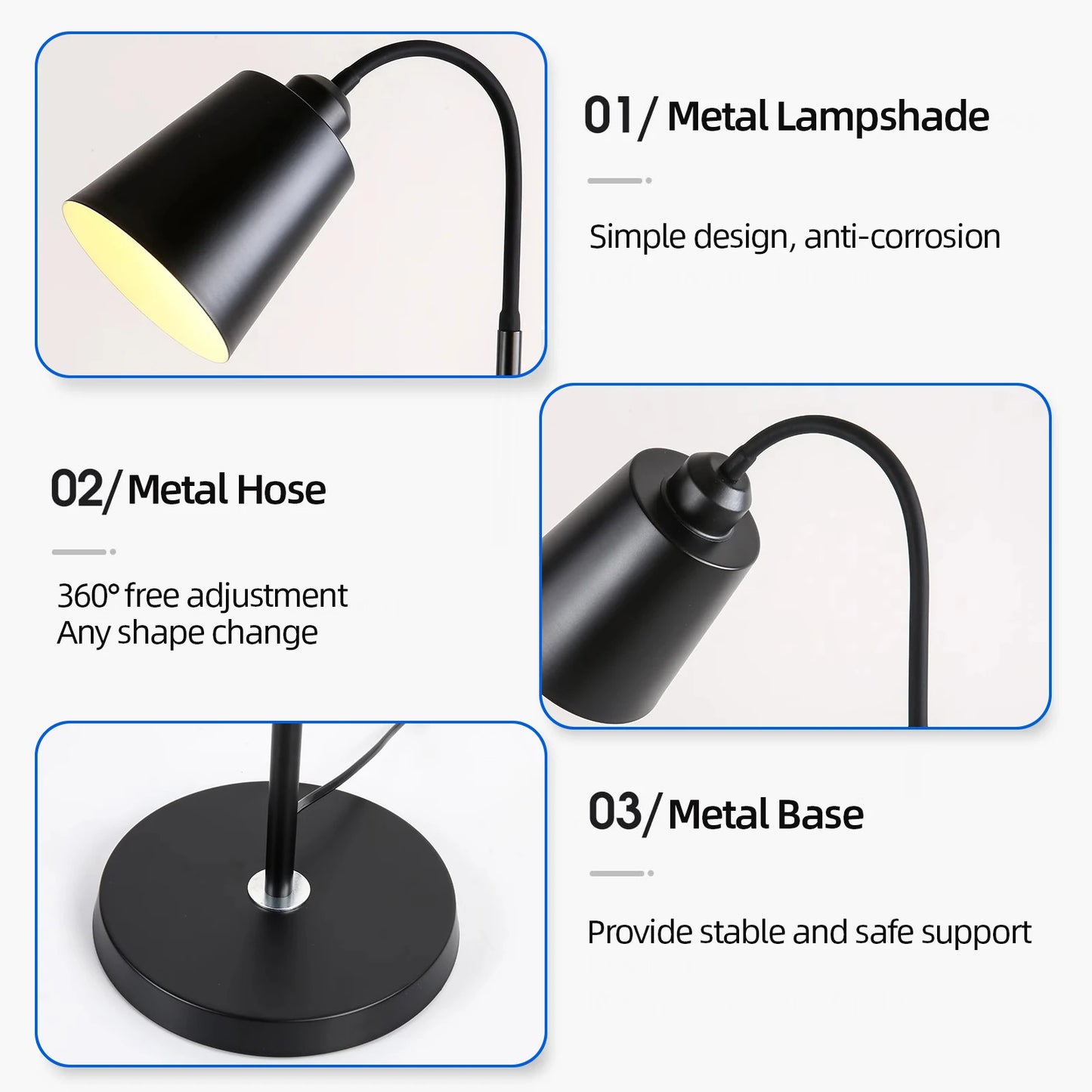 Modern LED Floor Lamp – Adjustable Gooseneck Standing Light