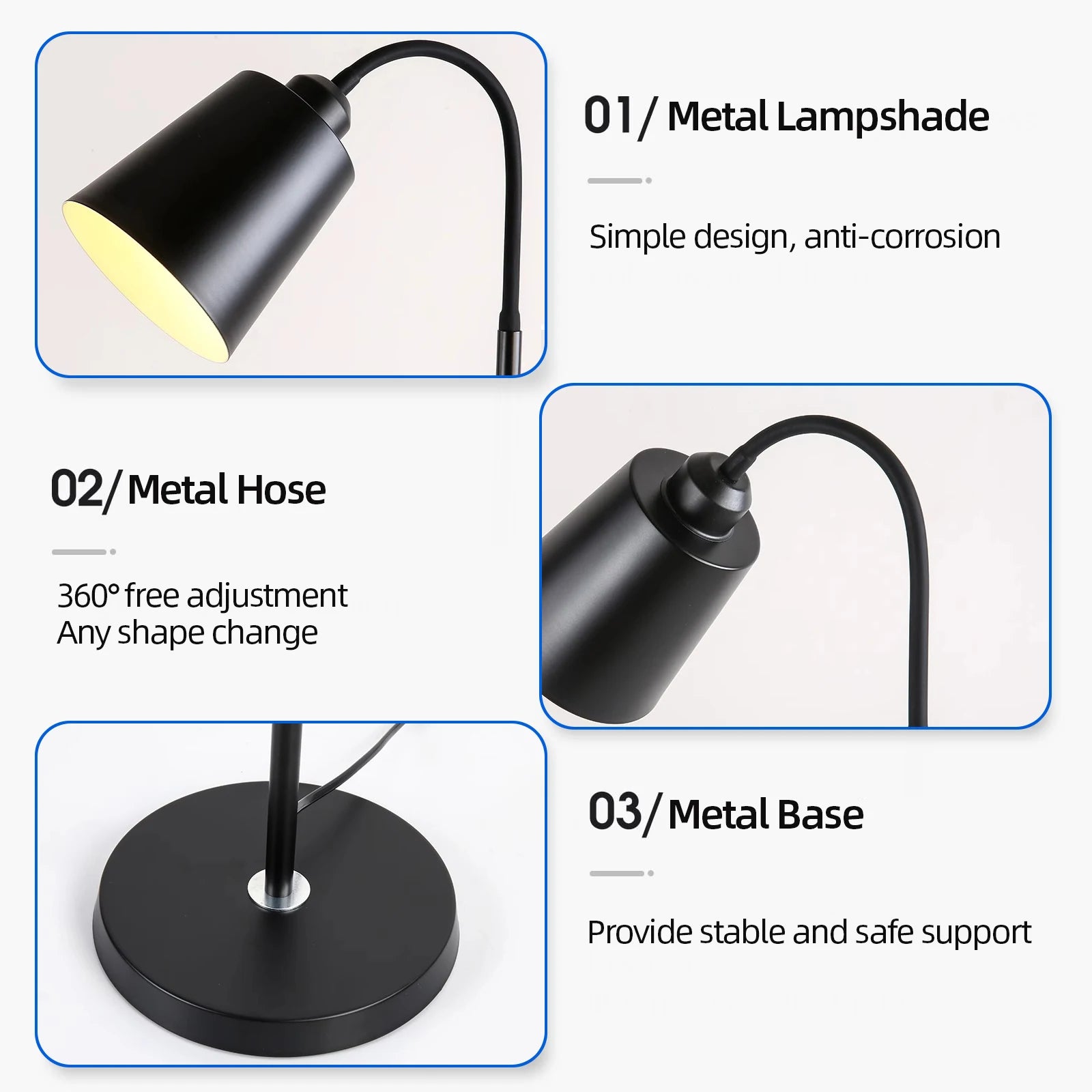 Modern LED Floor Lamp – Adjustable Gooseneck Standing Light