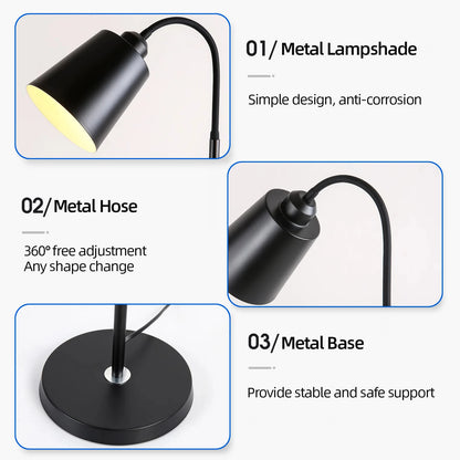 Modern LED Floor Lamp – Adjustable Gooseneck Standing Light