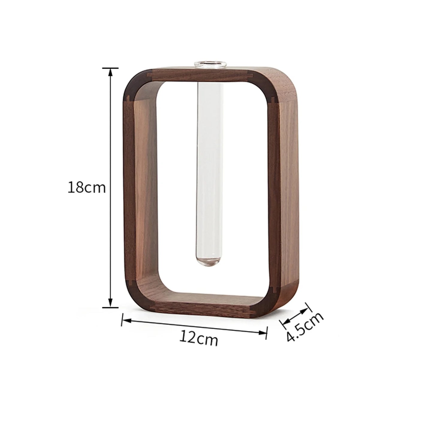 Wooden Hydroponic Vase – Retro Rectangle Pot for Calm & Cozy Spaces