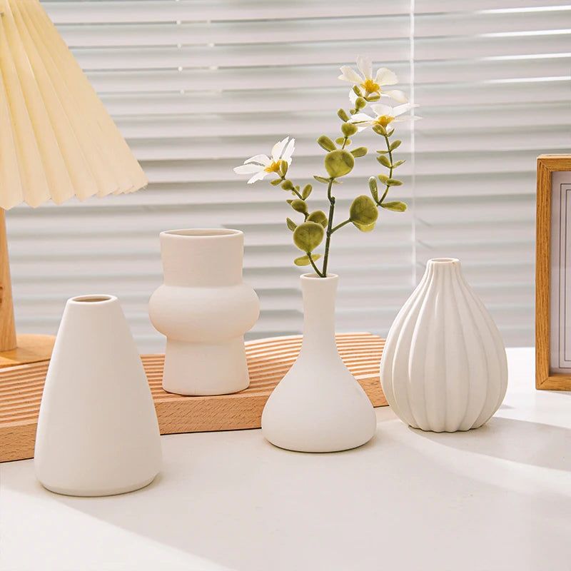 White Ceramic Decorative Vase
