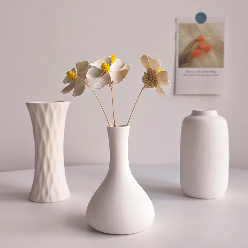 White Ceramic Decorative Vase