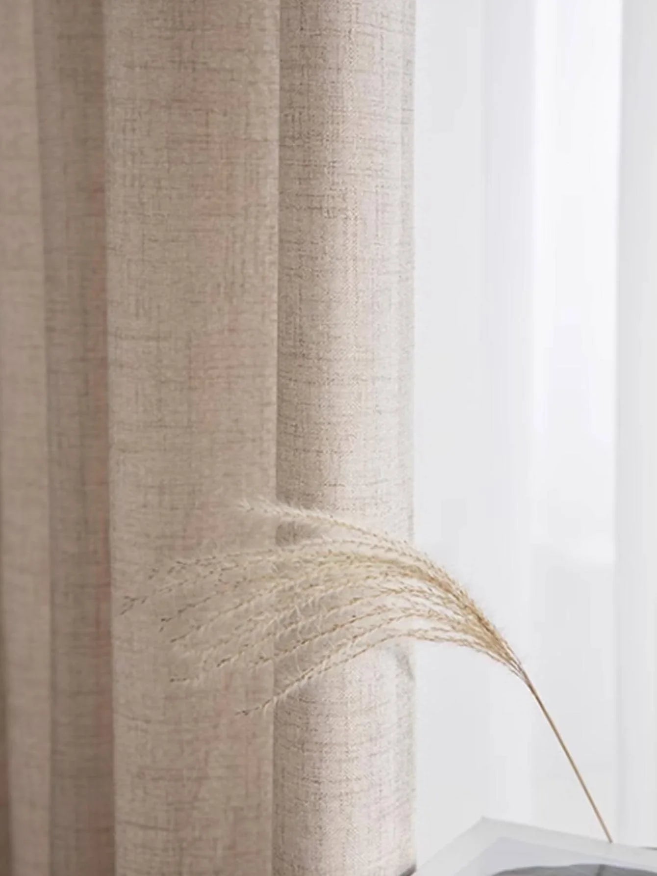 Japanese Cotton-Linen Curtains – Semi-Blackout Drapes