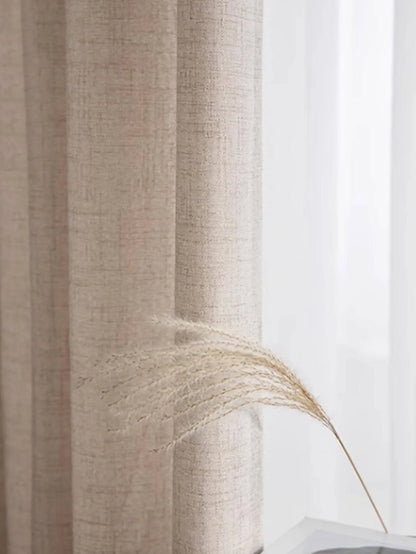 Japanese Cotton-Linen Curtains – Semi-Blackout Drapes