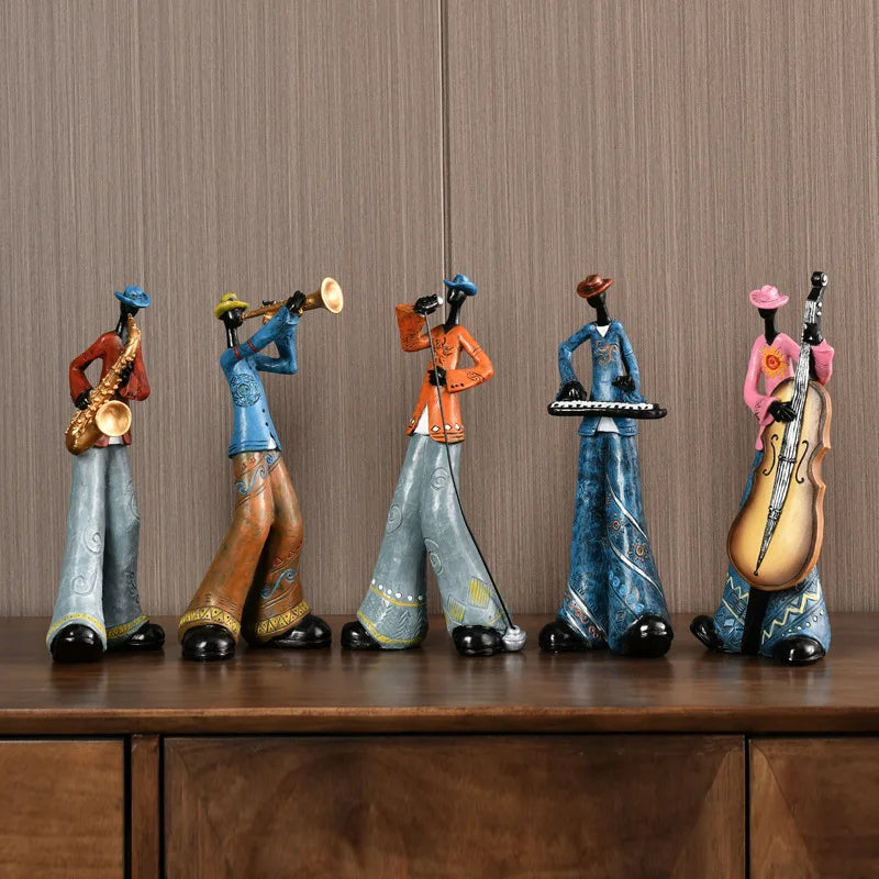 Modern Musician Sculpture – Decorative Band Figurine for Home & Office