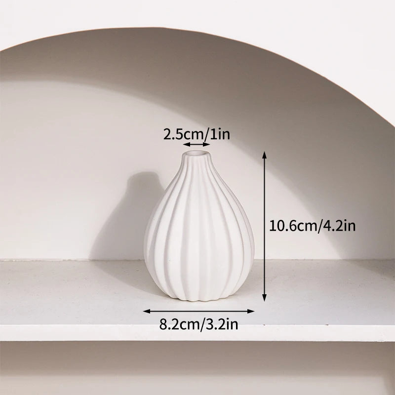White Ceramic Decorative Vase