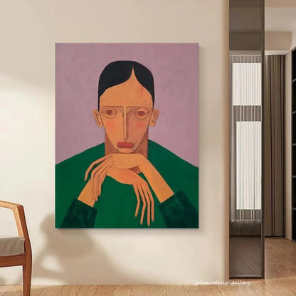 Yellow Horse Abstract Canvas – Hand-Painted Modern Wall Art