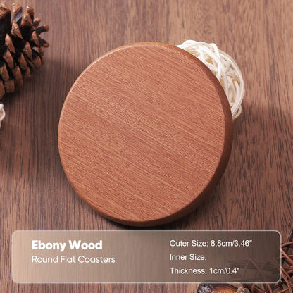 Solid Walnut Wood Coaster – Minimalist Heat-Resistant Drink Mat