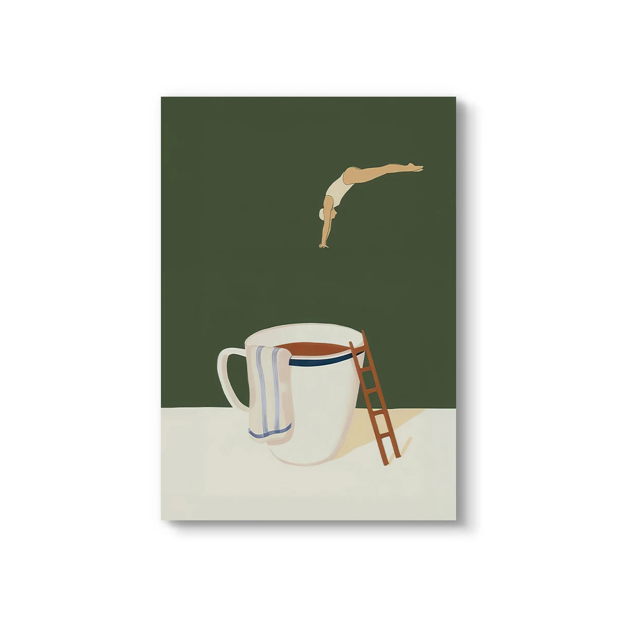 Abstract Coffee Canvas Print – Minimal Wall Art for Modern Living Spaces
