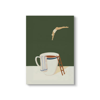 Abstract Coffee Canvas Print – Minimal Wall Art for Modern Living Spaces