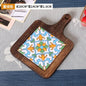 Floral Wooden Trivet – Heat-Resistant Vintage Kitchen Table Mat
